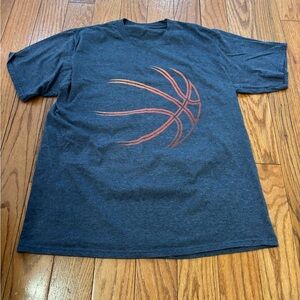 Milumia Men's Basketball Pattern Short Sleeve Vintage Graphic Tees T Shirt Large